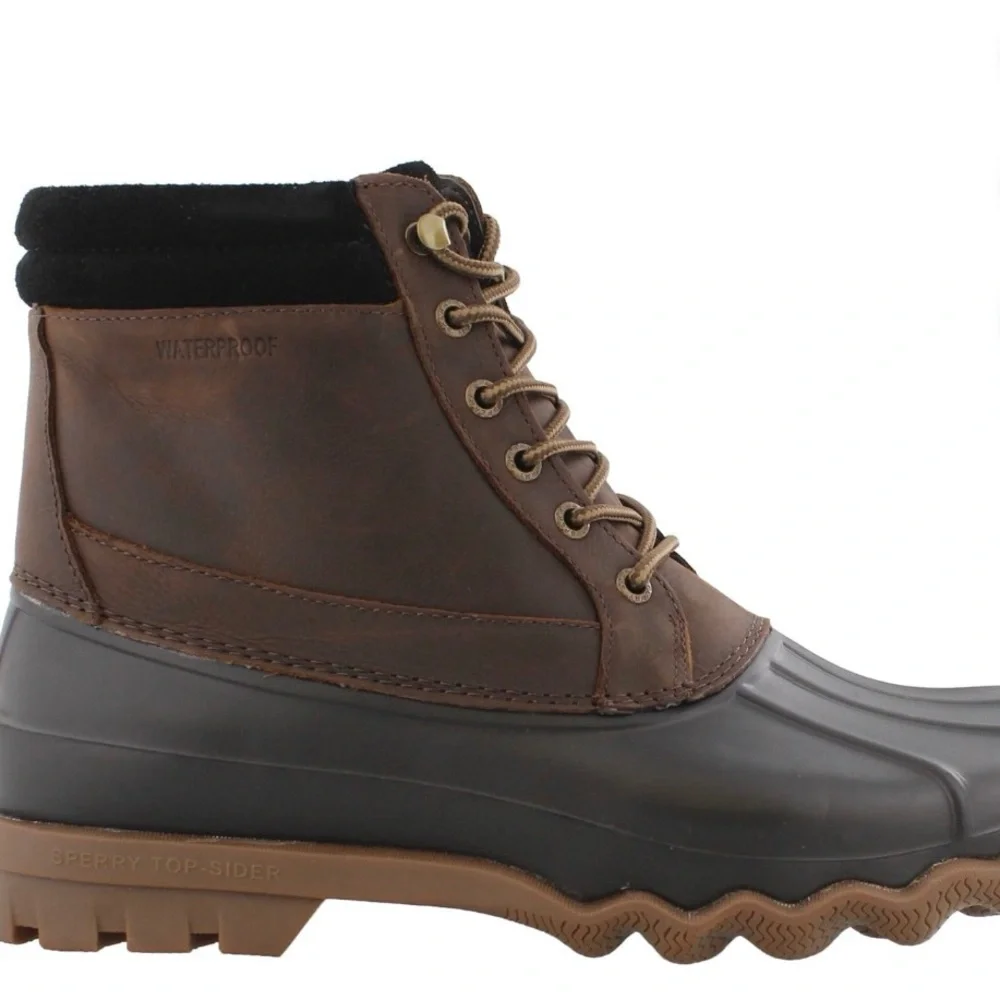 Sperry Men's Brown and Black Rain Boots